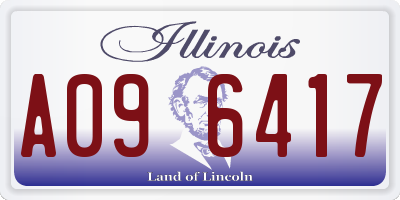 IL license plate A096417