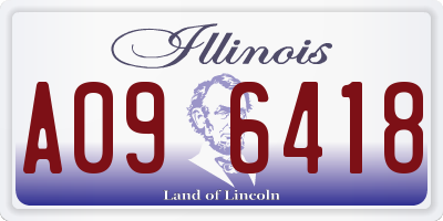 IL license plate A096418