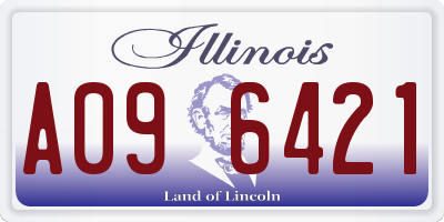 IL license plate A096421