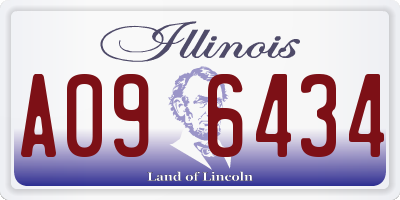 IL license plate A096434