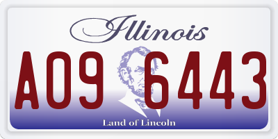 IL license plate A096443