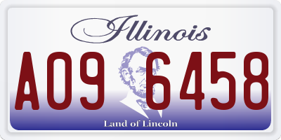 IL license plate A096458