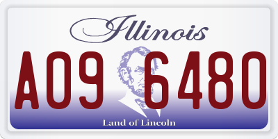 IL license plate A096480
