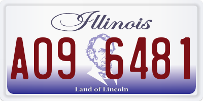 IL license plate A096481