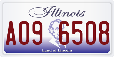 IL license plate A096508