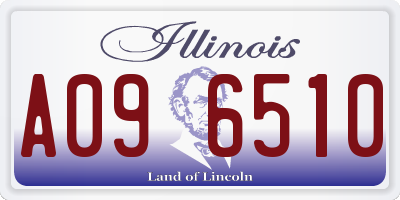 IL license plate A096510