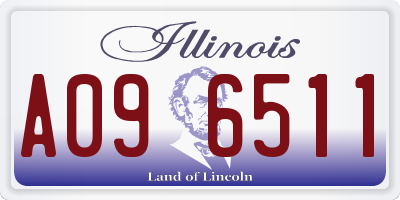 IL license plate A096511