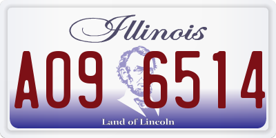 IL license plate A096514