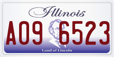 IL license plate A096523