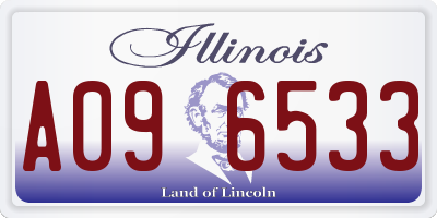 IL license plate A096533