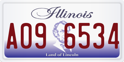 IL license plate A096534