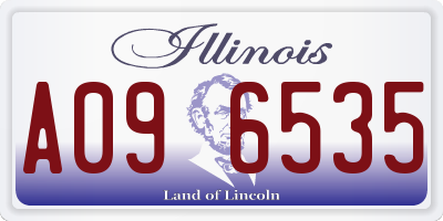 IL license plate A096535
