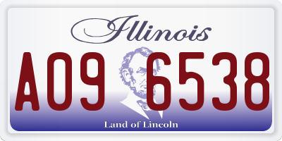 IL license plate A096538
