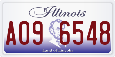 IL license plate A096548