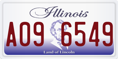 IL license plate A096549