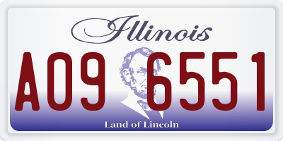 IL license plate A096551