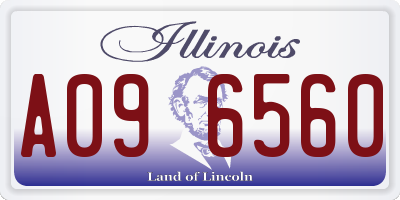 IL license plate A096560