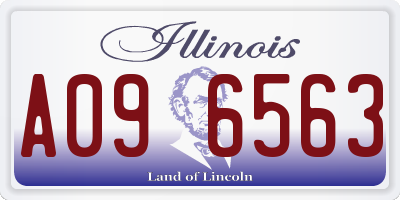 IL license plate A096563