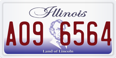 IL license plate A096564