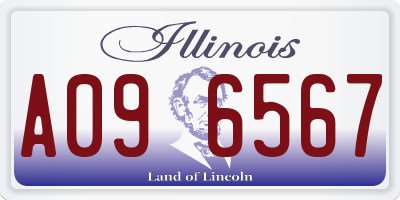IL license plate A096567