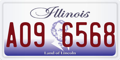 IL license plate A096568