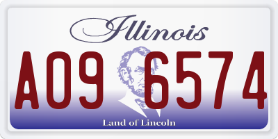IL license plate A096574