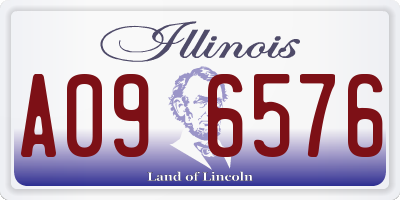 IL license plate A096576