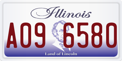 IL license plate A096580