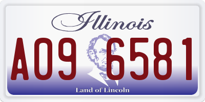 IL license plate A096581