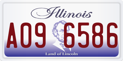 IL license plate A096586