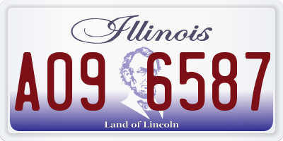 IL license plate A096587
