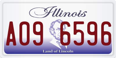 IL license plate A096596