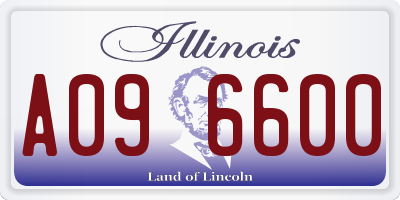 IL license plate A096600