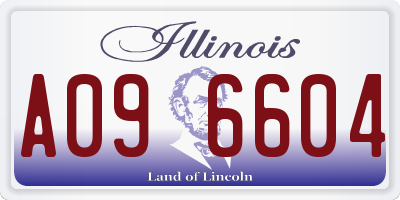 IL license plate A096604