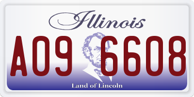 IL license plate A096608