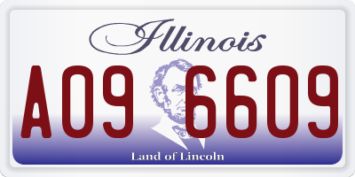 IL license plate A096609