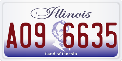 IL license plate A096635