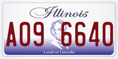 IL license plate A096640