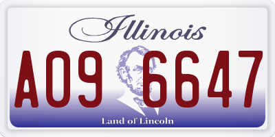 IL license plate A096647