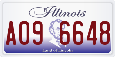 IL license plate A096648