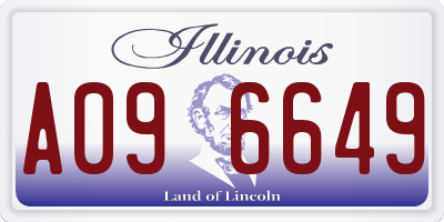 IL license plate A096649
