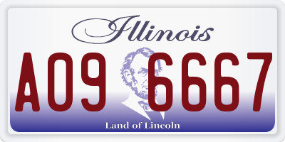 IL license plate A096667
