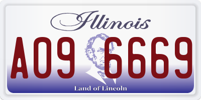 IL license plate A096669