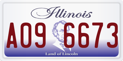 IL license plate A096673