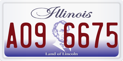 IL license plate A096675