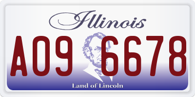 IL license plate A096678