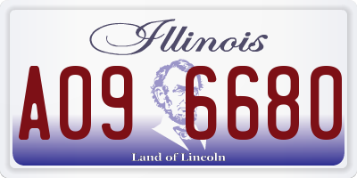 IL license plate A096680
