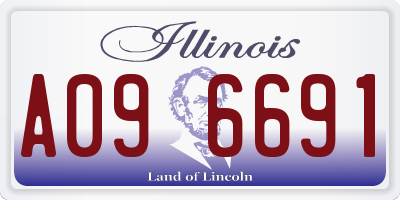 IL license plate A096691