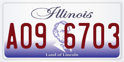 IL license plate A096703