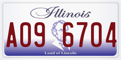 IL license plate A096704